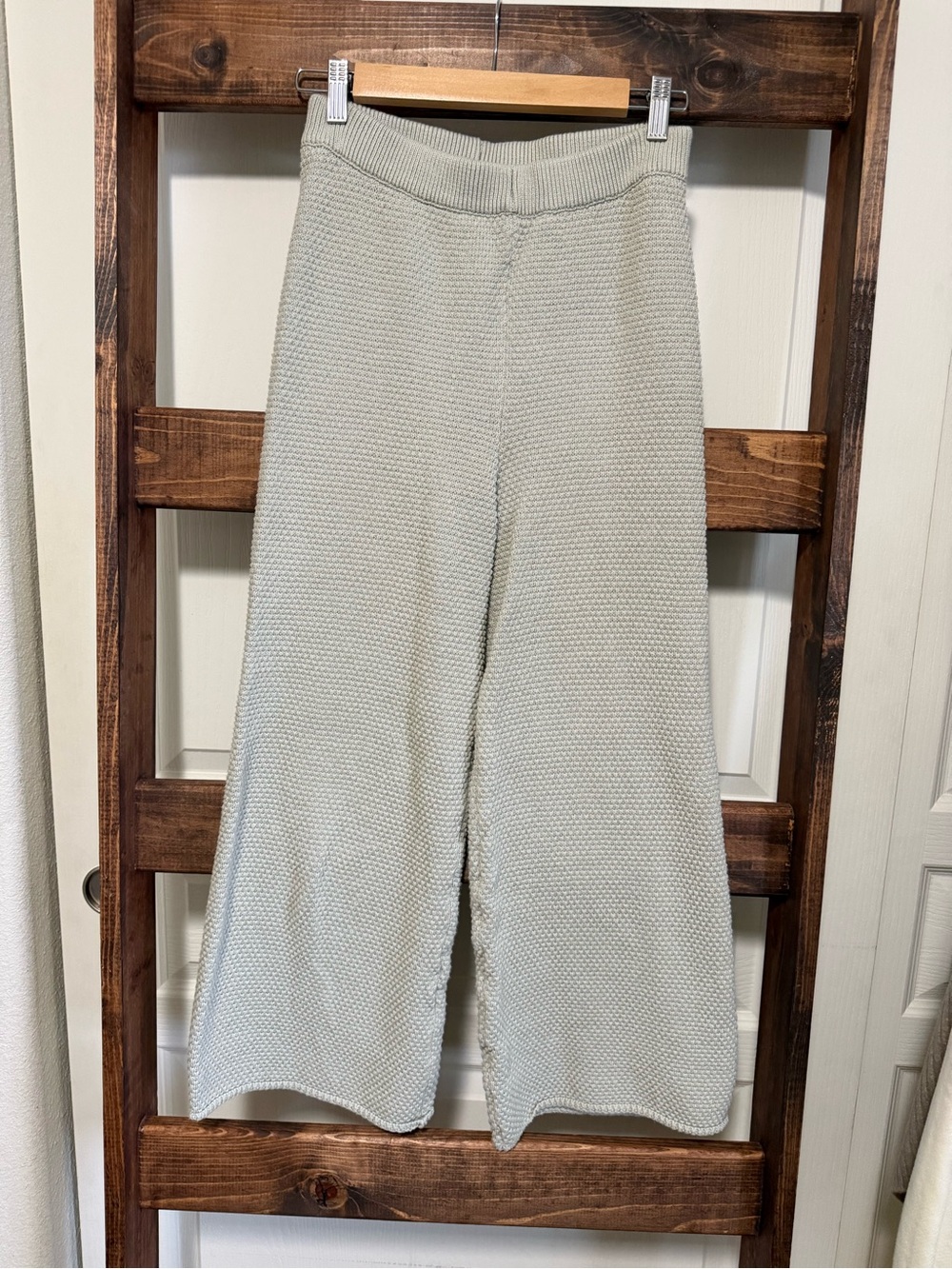FP Beach Wide-Leg Hailee Sweater Pants in Sage Green